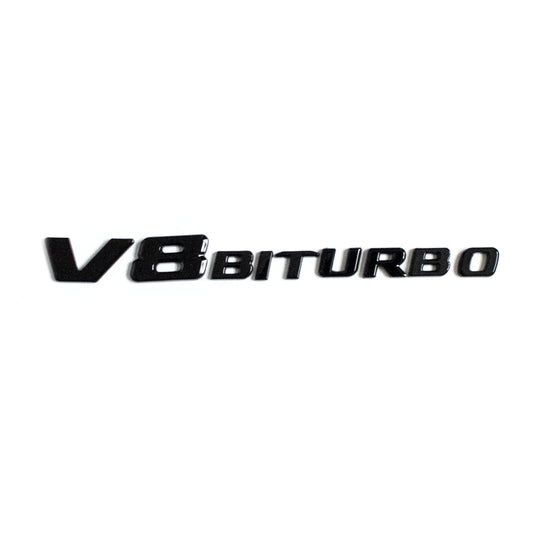 V8 BITURBO 3D Емблема – Спортен Тунинг Стил за Mercedes AMG